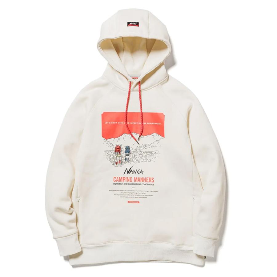 NANGA ナンガ ECO HYBRID CAMPING MANNERS PRINT HOODIE エコ