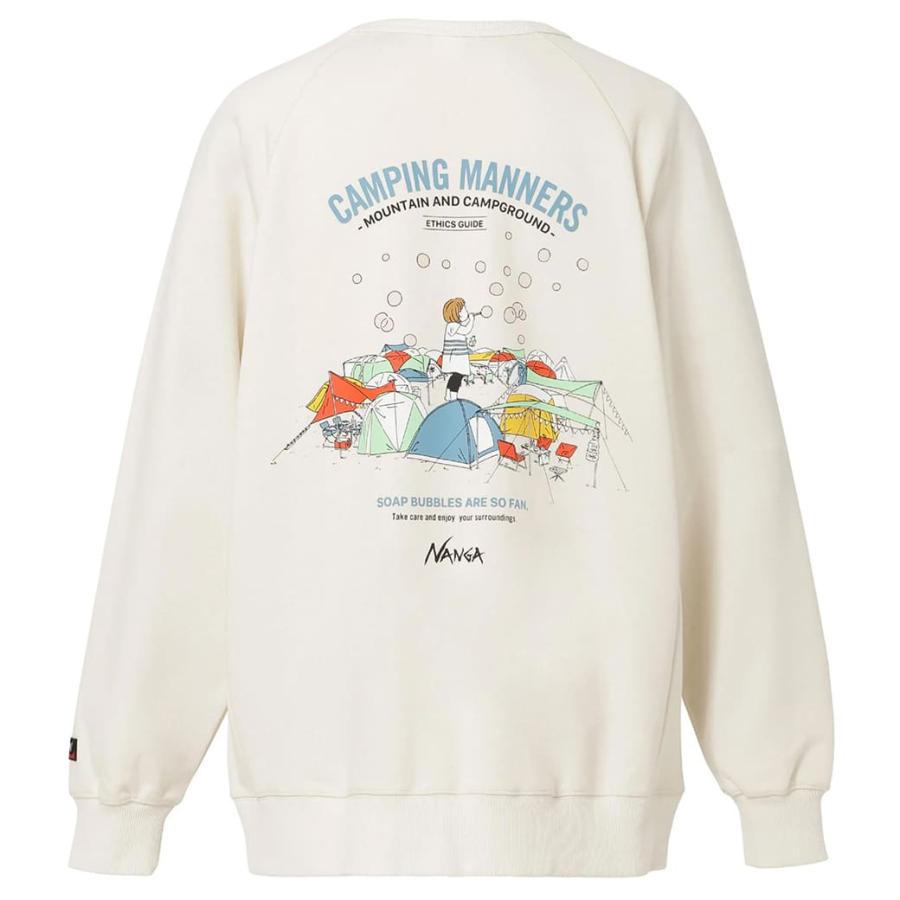 NANGA ナンガ ECO HYBRID CAMPING MANNERS SOAP BUBBLES SWEATSHIRT(UNISEX) nw2411-1f701 ユニセックス トレーナー｜selectshopmu｜08