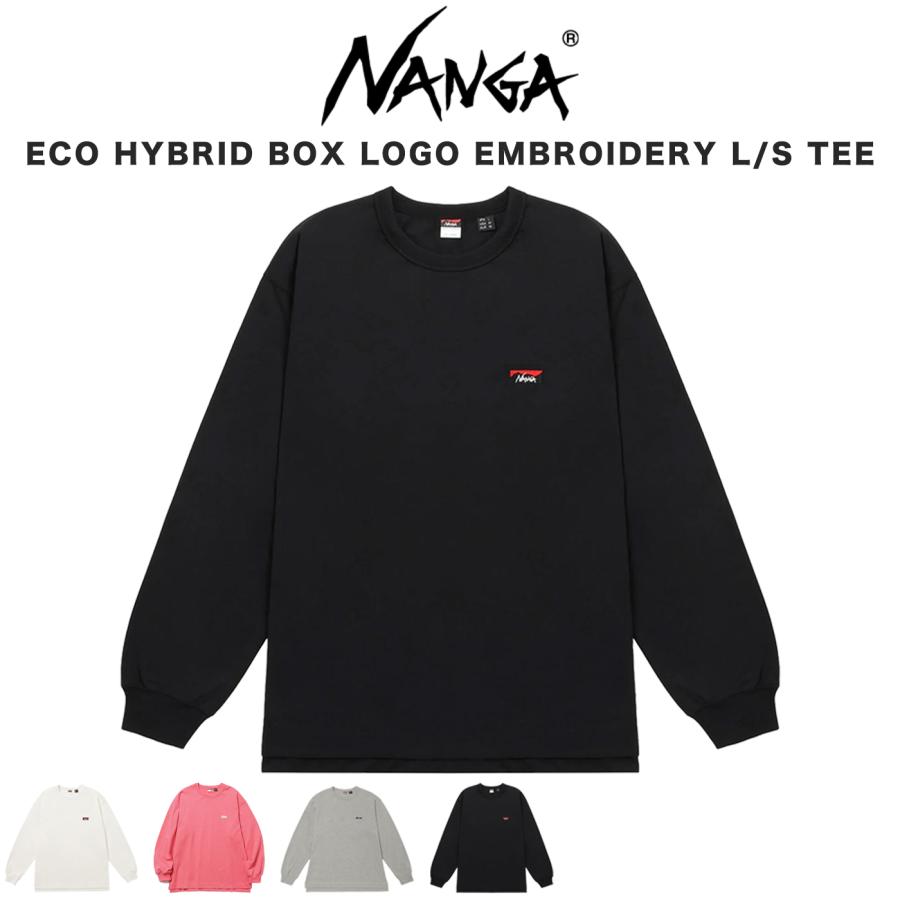 NANGA ナンガ ECO HYBRID BOX LOGO EMBROIDERY L/S TEE エコ NANGA ナンガ ECO HYBRID BOX LOGO EMBROIDERY L/S TEE エコ