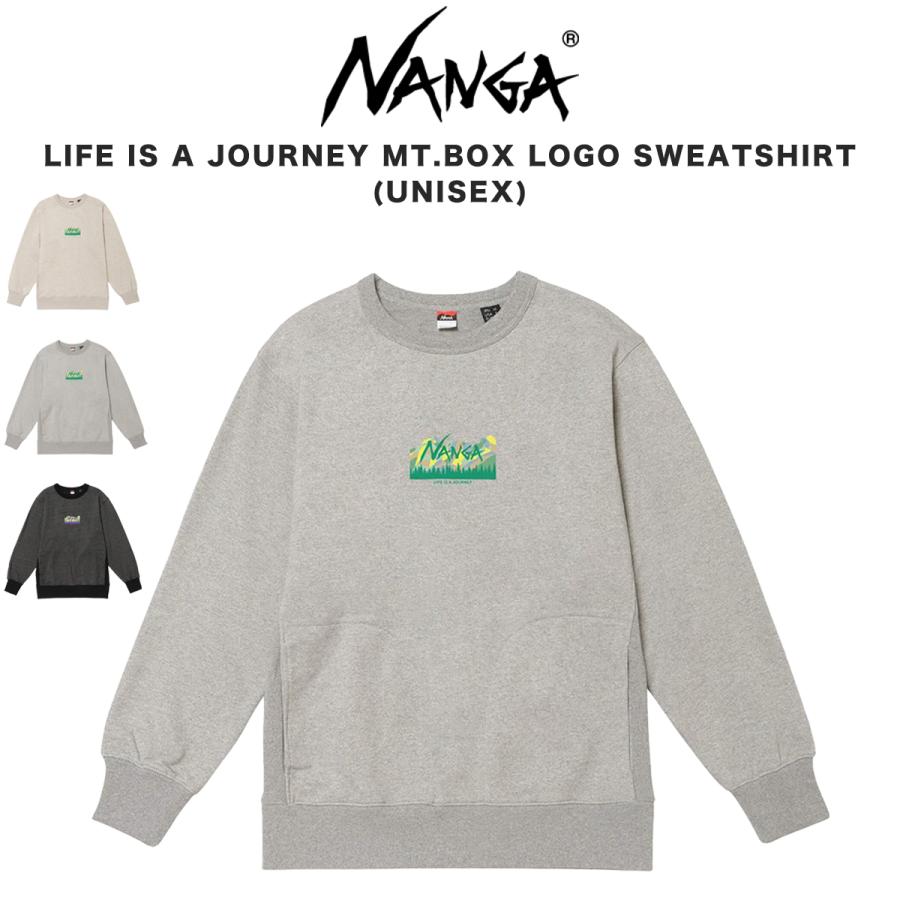 NANGA（ナンガ） NANGA LIFE IS A JOURNEY MT.BOX LOGO SWEATSHIRT