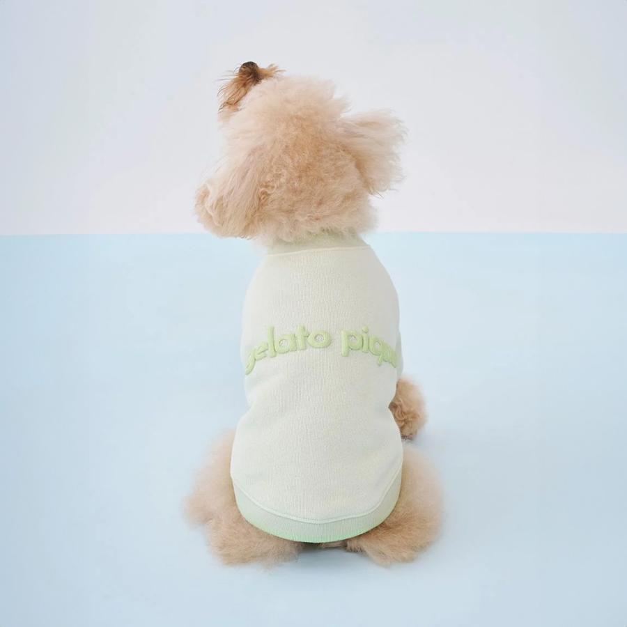 ジェラピケ　DOG柄ワンポイント裏毛プルオーバー gelato pique（ジェラートピケ）の「DOG柄ワンポイント裏毛プル