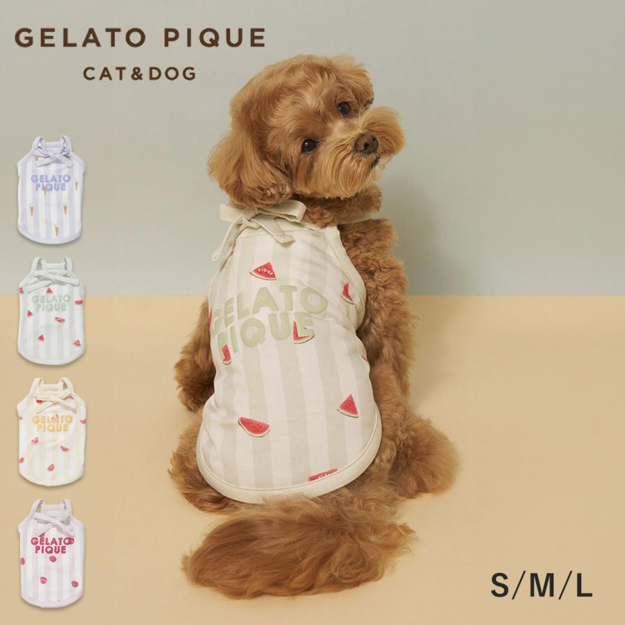 gelato pique（ジェラートピケ） CAT&DOG 接触冷感 ストライプ柄
