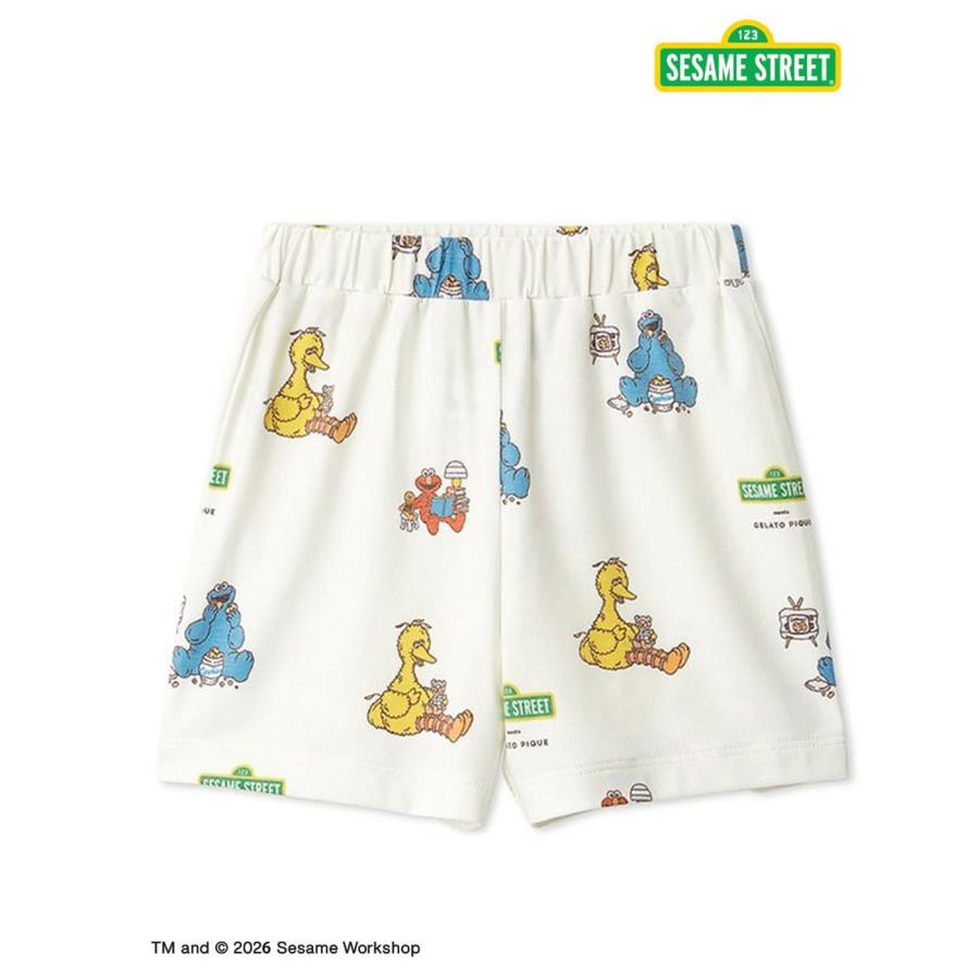 【新品】ジェラートピケ　ポメラニアン総柄ロンT &ショートパンツ 新品】ジェラートピケ ポメラニアン総柄ロンT &ロングパンツ上下セット