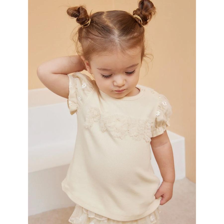 gelato pique（ジェラートピケ） ベビー BABY デイジーチュールTシャツ 