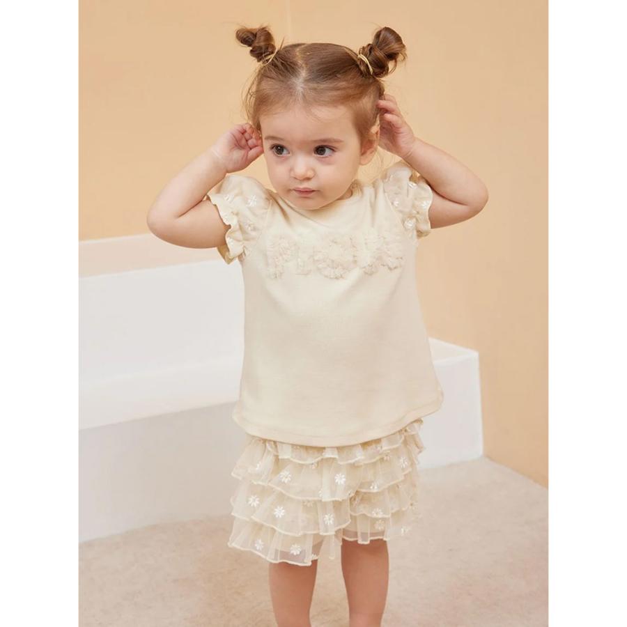 gelato pique（ジェラートピケ） ベビー BABY デイジーチュールTシャツ