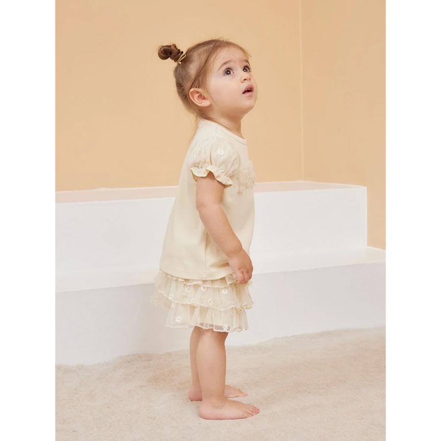 gelato pique（ジェラートピケ） ベビー BABY デイジーチュールTシャツ 