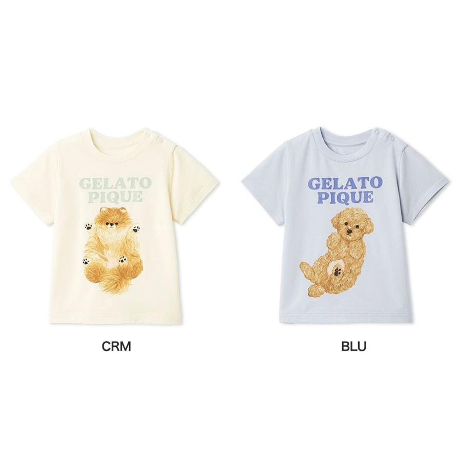 gelato pique（ジェラートピケ） ベビー ドッグワンポイントTシャツ