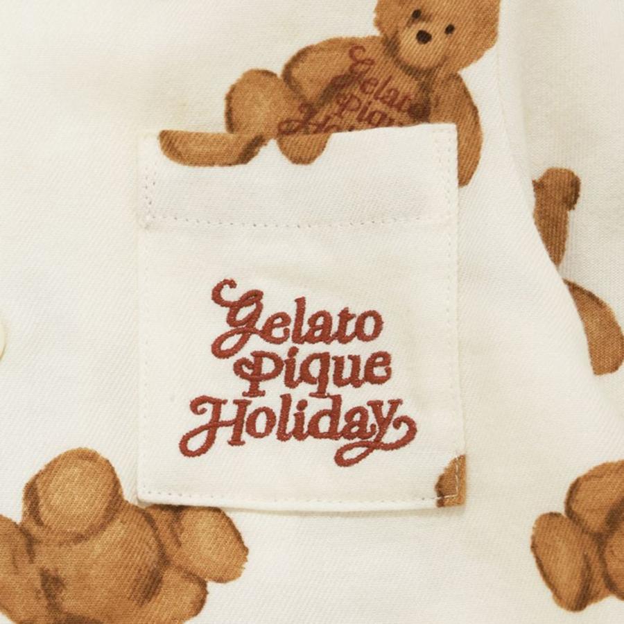 gelato pique（ジェラートピケ） ベビー HOLIDAY ベア柄ネルシャツ