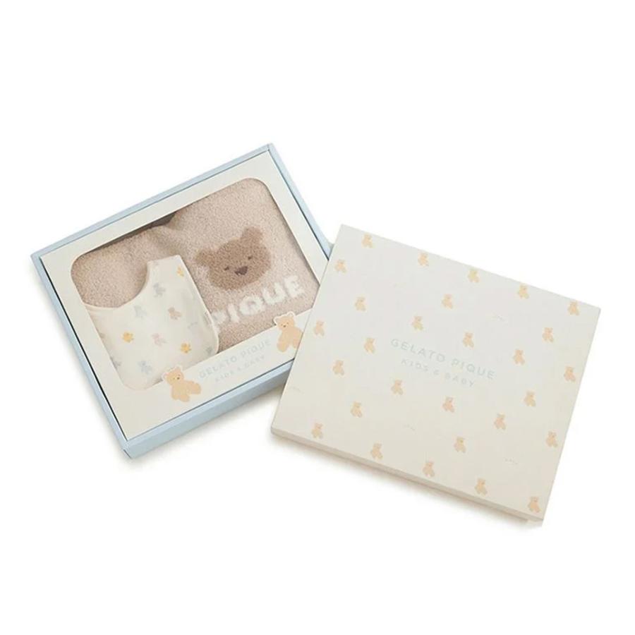 ジェラートピケ ベビー BABY ベアブランケット&スタイ2点セット ギフトBOX pbgg259067 ジェラピケ 専用BOX入り 出産祝い gelato piqueの画像