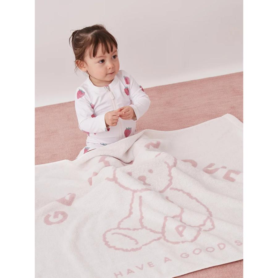 新品、未使用品　GELATO PIQUE リボンロゴ柄 タオルケット 1枚 gelato pique（ジェラートピケ） ベビー タオルケット pbgg263011