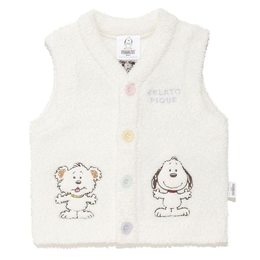 gelato pique ジェラートピケ スヌーピー ベビモコ 上下 セット gelato pique（ジェラートピケ） ベビー BABY PEANUTS PUPPIES