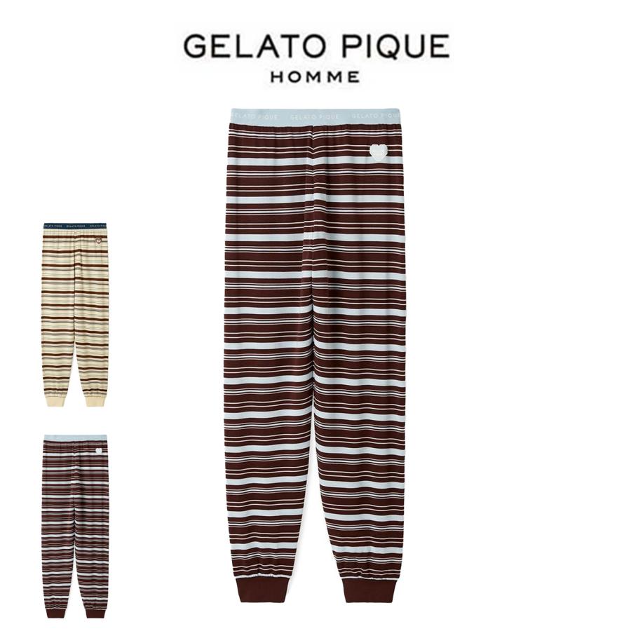ジェラートピケ オム GELATO PIQUE HOMME レーヨンマルチボーダーロングパンツ phcp255371 メンズ ルームウェア 部屋着 パジャマ 2025冬 ギフト プレゼントにおすすめ gelato pique（ジェラートピケ） SALE20%OFF オム レーヨンマルチ