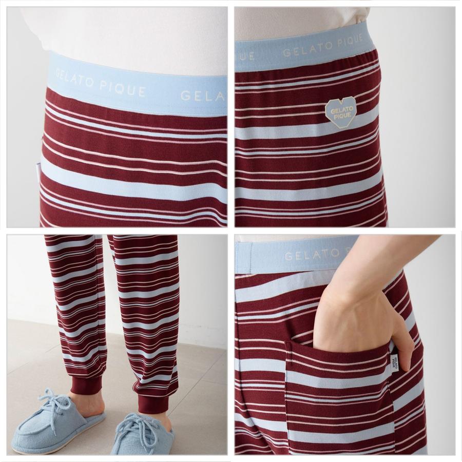 ジェラートピケ オム GELATO PIQUE HOMME レーヨンマルチボーダーロングパンツ phcp255371 メンズ ルームウェア 部屋着 パジャマ 2025冬 ギフト プレゼントにおすすめ gelato pique（ジェラートピケ） SALE20%OFF オム レーヨンマルチ