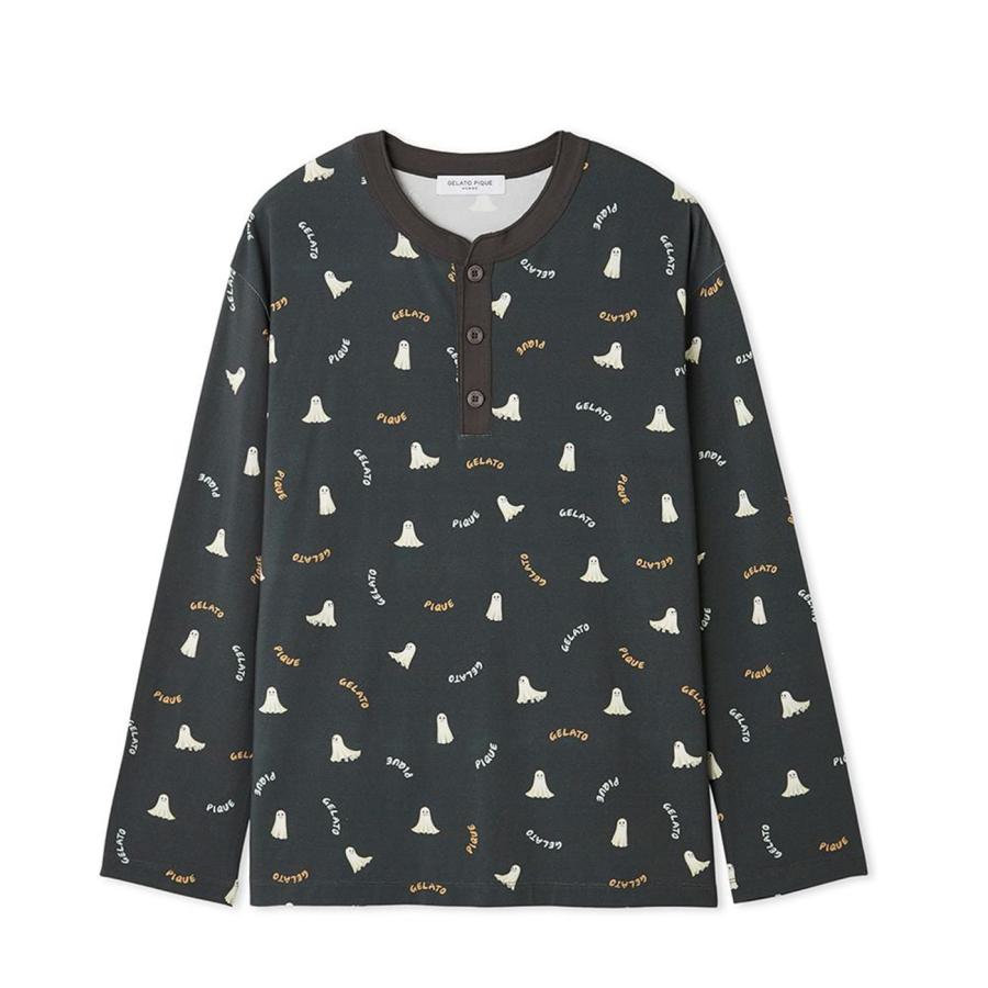 gelato pique（ジェラートピケ） オム HALLOWEEN TRICK GHOST柄ロンT