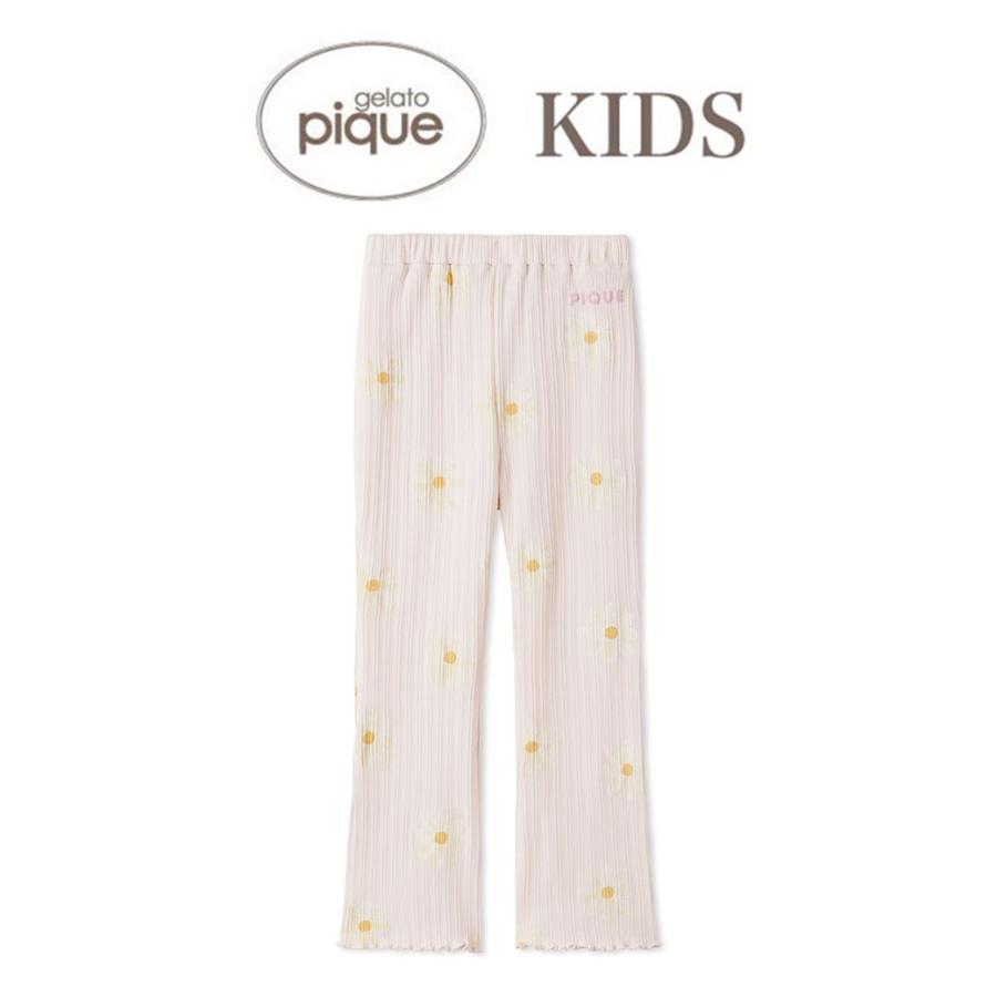 gelato pique（ジェラートピケ） キッズ kids デイジー柄ロングパンツ