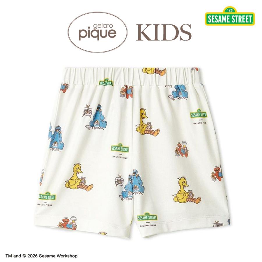ジェラピケ　SESAME STREET エルモパーカ&ショートパンツセット gelato pique（ジェラートピケ） SESAME STREET エアリーモコ