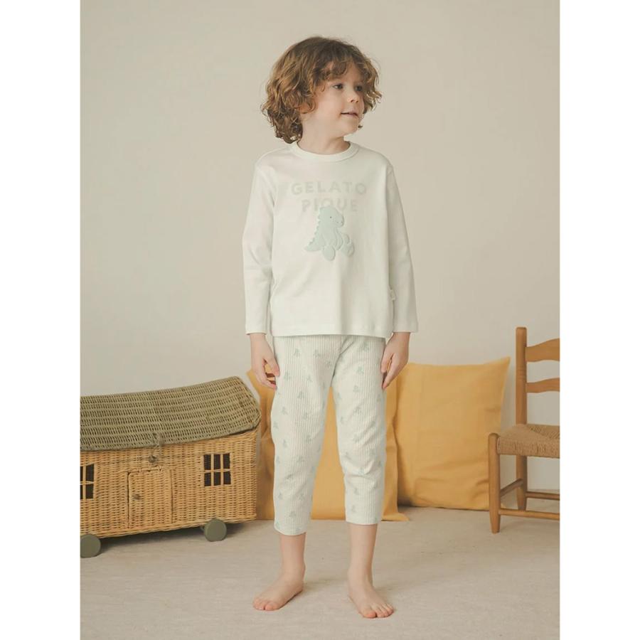 【新品未使用】ジェラートピケ ぬいぐるみワンポイントロンT &ロングパンツ KIDS】ぬいぐるみワンポイントロンT(カットソー＆Tシャツ)｜ルーム