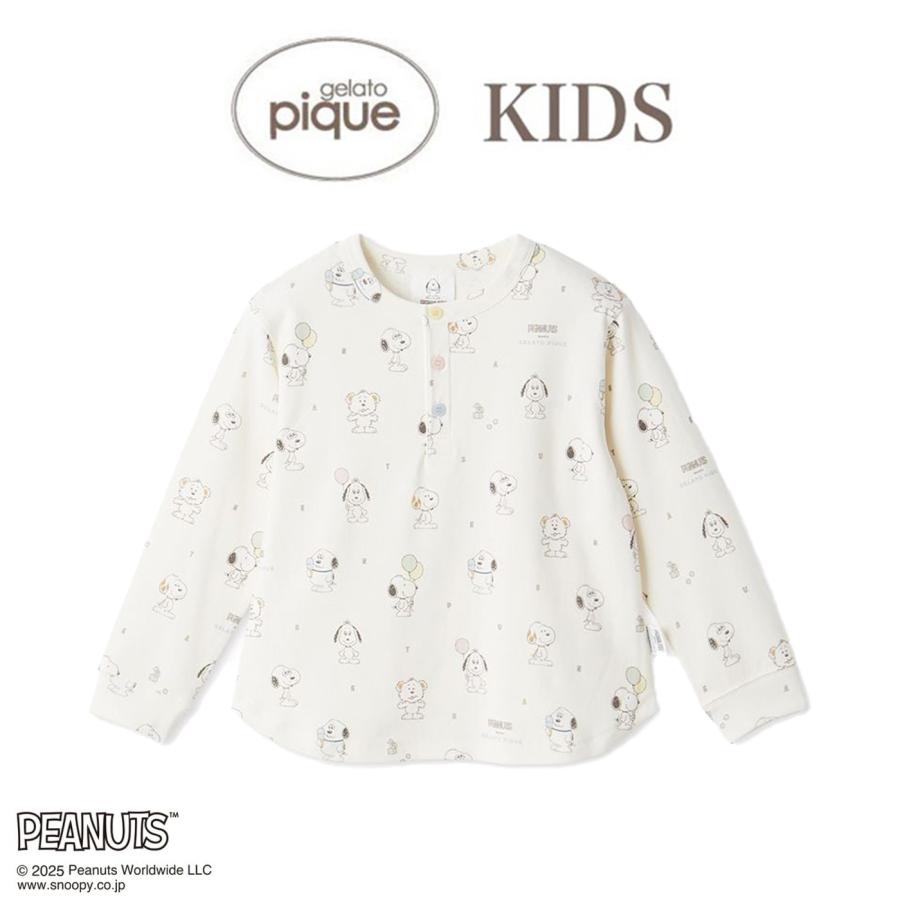 gelato pique（ジェラートピケ） キッズ KIDS PEANUTS PUPPIES 総柄