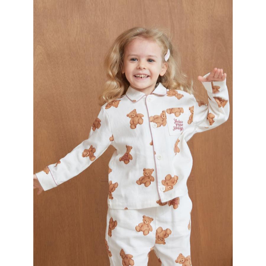 gelato pique（ジェラートピケ） キッズ HOLIDAY ベア柄ネルシャツ