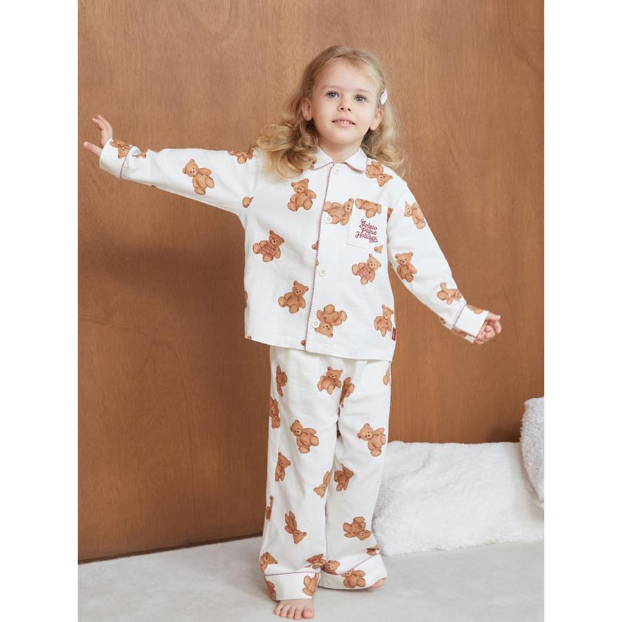 gelato pique（ジェラートピケ） キッズ HOLIDAY ベア柄ネルシャツ