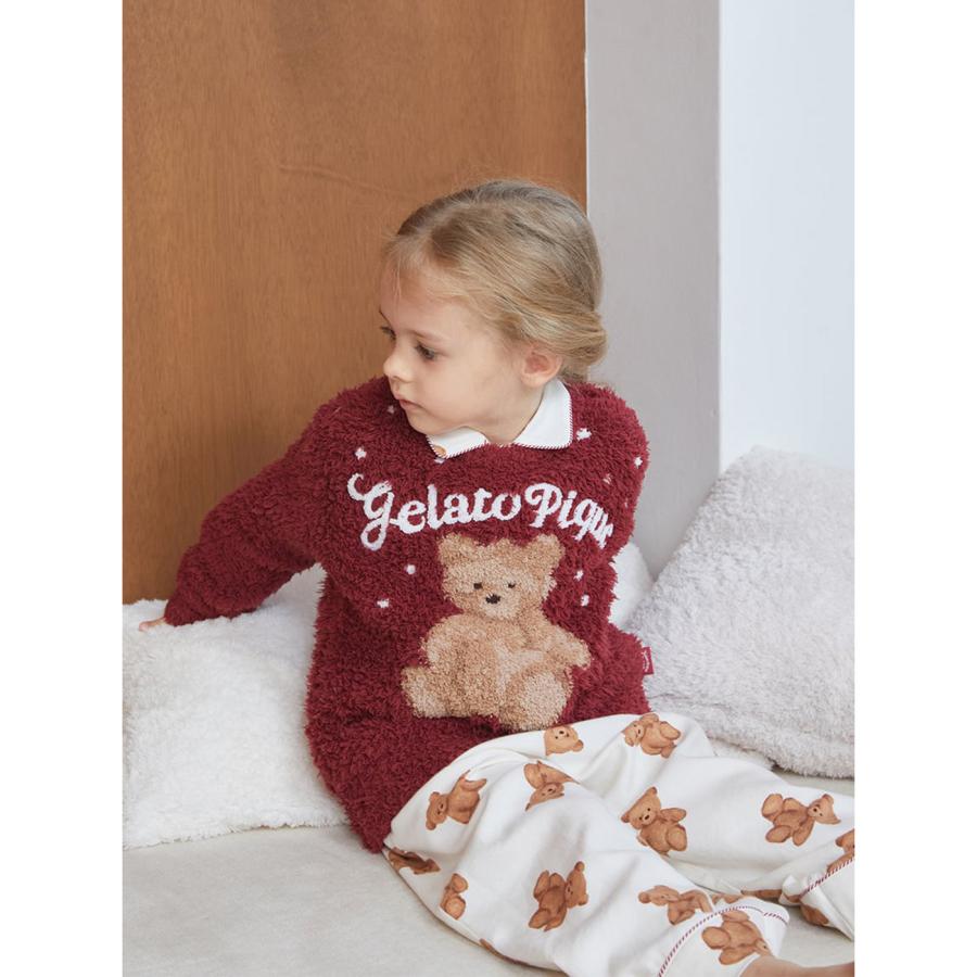 gelato pique（ジェラートピケ） キッズ HOLIDAY ベア柄ネルシャツ