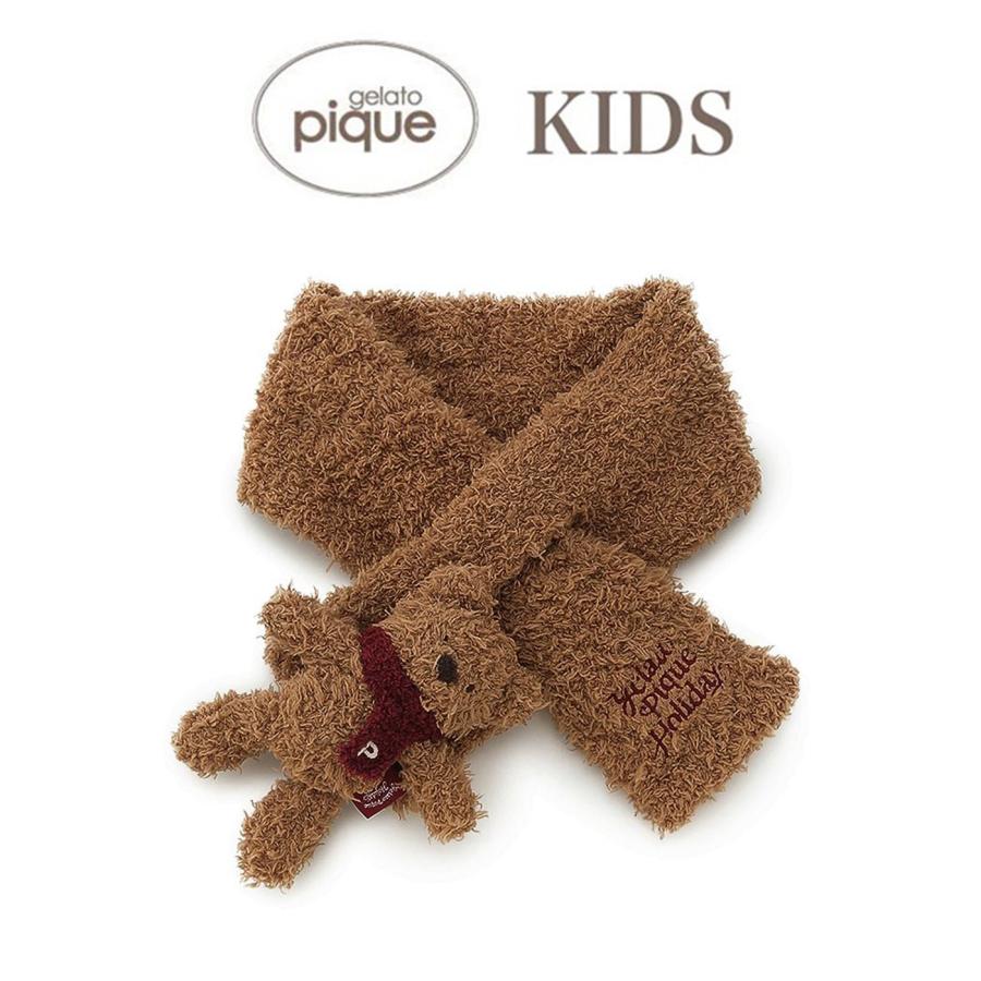 Gelato Pique クマの被りとマフラーM&L 2点セット gelato pique（ジェラートピケ） HOLIDAY KIDS ジェラートベアティ