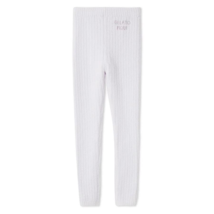 ジェラートピケ　ホットファブリックふくれジャガードレギンス　新品　オフホワイト ジェラートピケ ホットファブリックふくれジャガードレギンス 新品