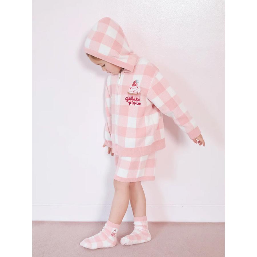 gelato pique（ジェラートピケ） キッズ エアリーモコギンガムチェック