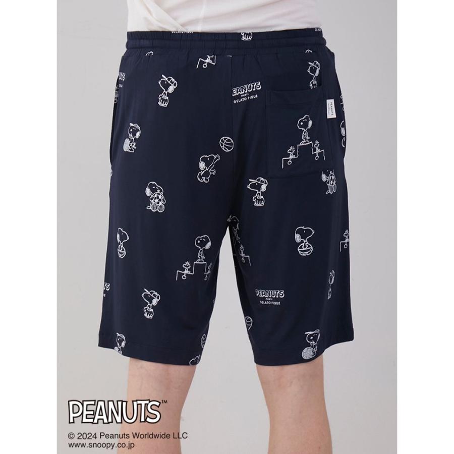 GELATO PIQUE HOMME PEANUTS 総柄プリントハーフパンツ pmcp242231 メンズ ボトムス スヌーピー 部屋着 ルームウェア｜selectshopmu｜06