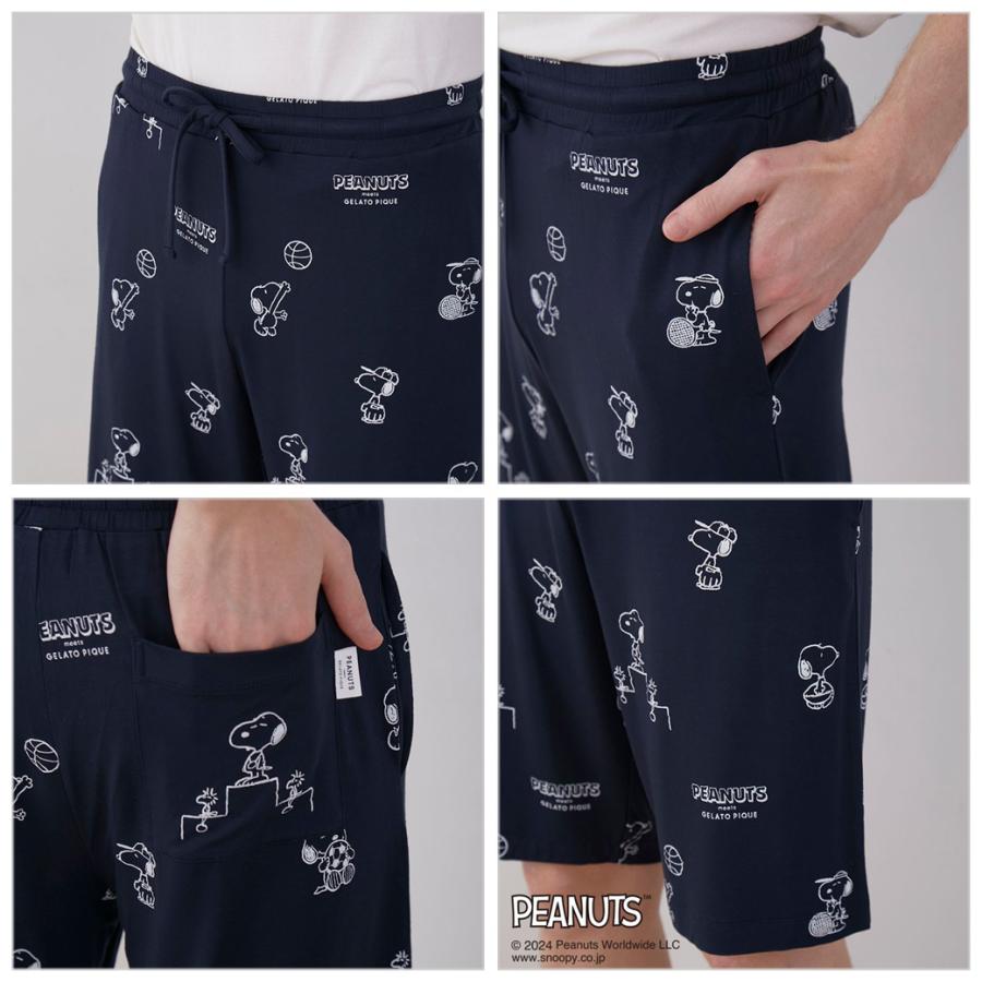 GELATO PIQUE HOMME PEANUTS 総柄プリントハーフパンツ pmcp242231 メンズ ボトムス スヌーピー 部屋着 ルームウェア｜selectshopmu｜08