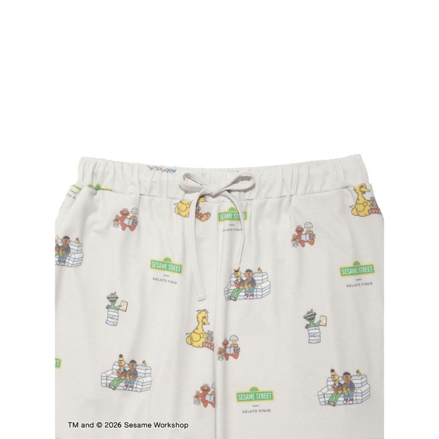 新品未使用【SESAME STREET】総柄プルオーバー&ロングパンツ セサミ 総柄ロングTシャツ ロングパンツ セット ルームウェア