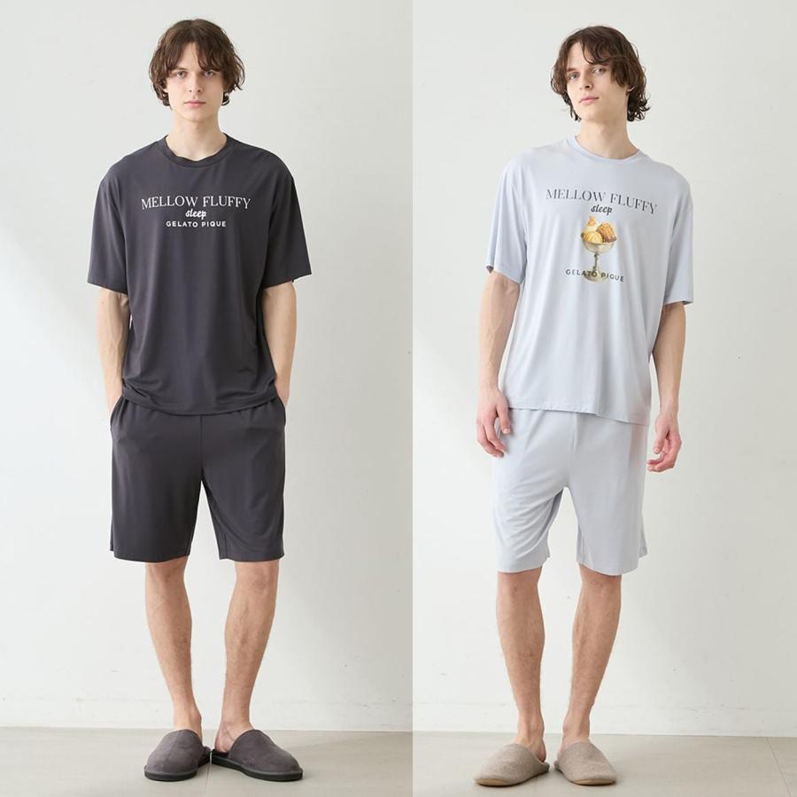 gelato pique（ジェラートピケ） オム COOLレーヨンロゴハーフパンツ