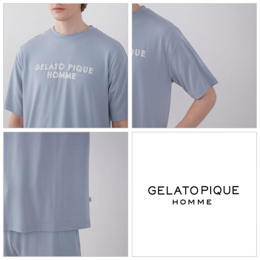 GELATO PIQUE HOMME ワンポイントロゴTシャツ pmct242911 メンズ トップス 部屋着 ルームウェア パジャマ 吸水速乾 半袖｜selectshopmu｜08