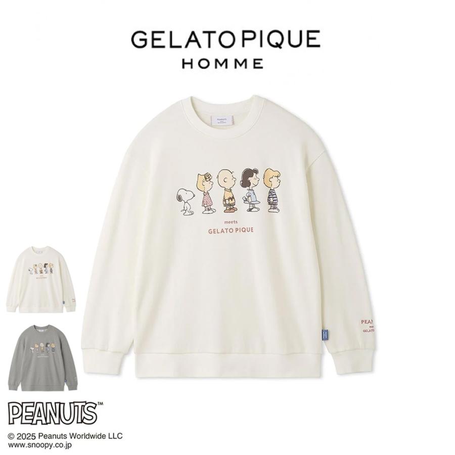 gelato pique ジェラートピケ オム PEANUTS 裏毛プルオーバー gelato pique ジェラートピケ オム PEANUTS 裏毛プルオーバー
