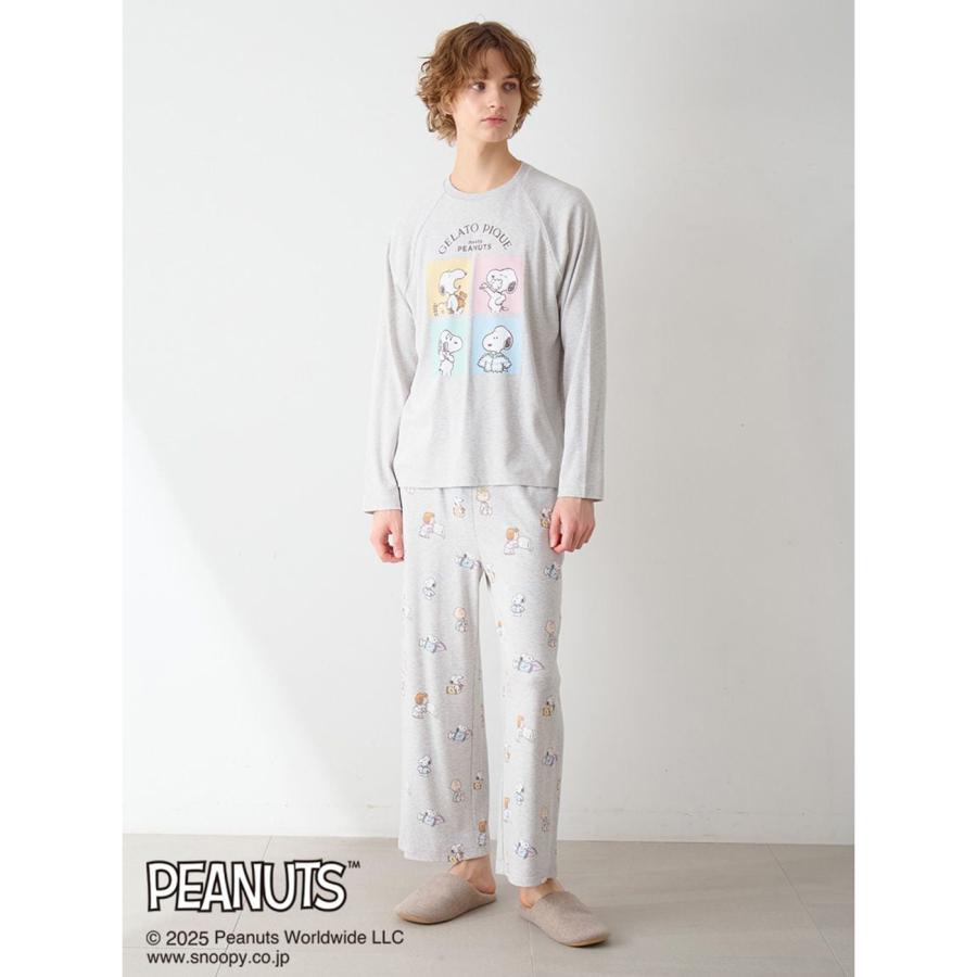 ジェラートピケオム　PEANUTS スヌーピー　上下セット　メンズ　M gelato pique（ジェラートピケ） オム PEANUTS オリジナルアート