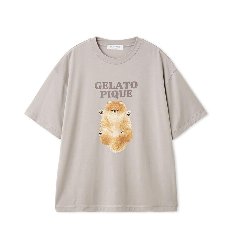 ジェラートピケ gelato pique（ジェラートピケ） オム ドッグワンポイントTシャツ
