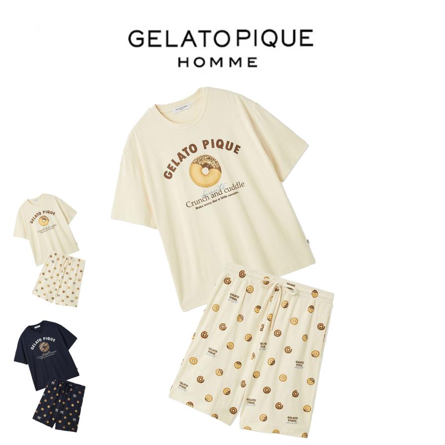 gelato pique（ジェラートピケ） オム ドーナツワンポイントプリントT