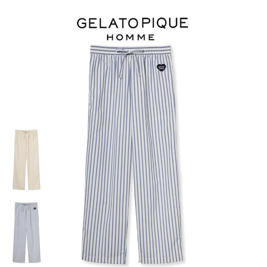 gelato pique（ジェラートピケ） オム ブロードストライプロングパンツ