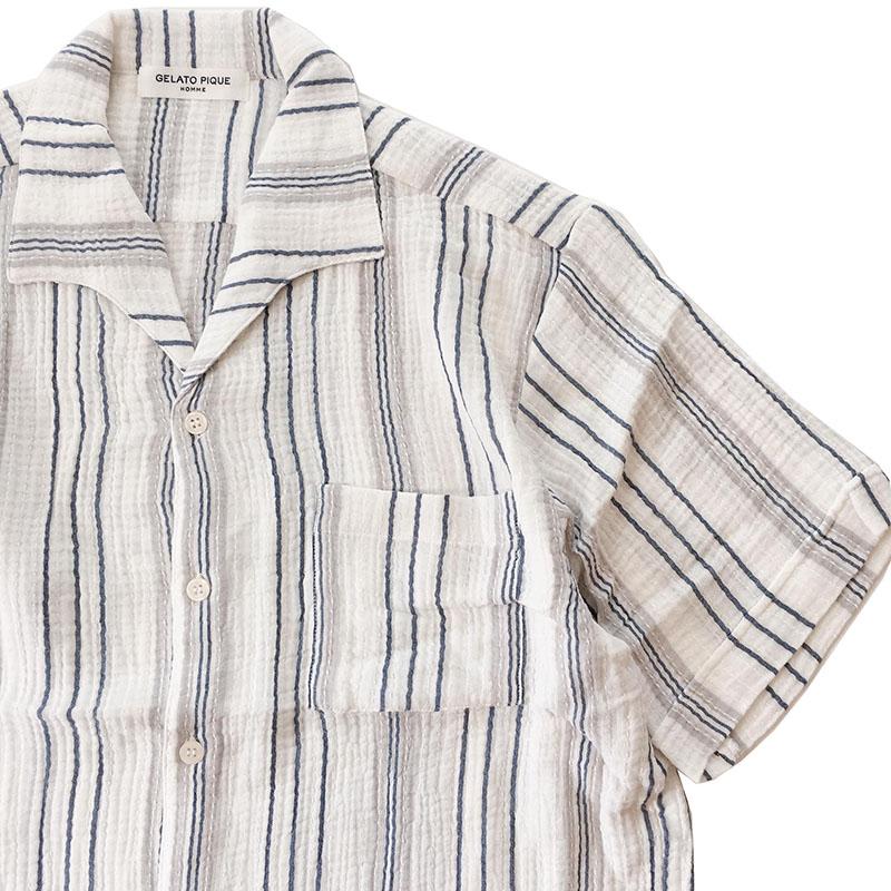 Gelato Pique Homme ジェラートピケオム パジャマ 通販 Homme 刺し子半袖シャツ Pmft4925 ジェラピケ メンズ 半袖 トップス パジャマ 部屋着 ギフト Pmft4925 セレクトショップムー 通販 Yahoo ショッピング