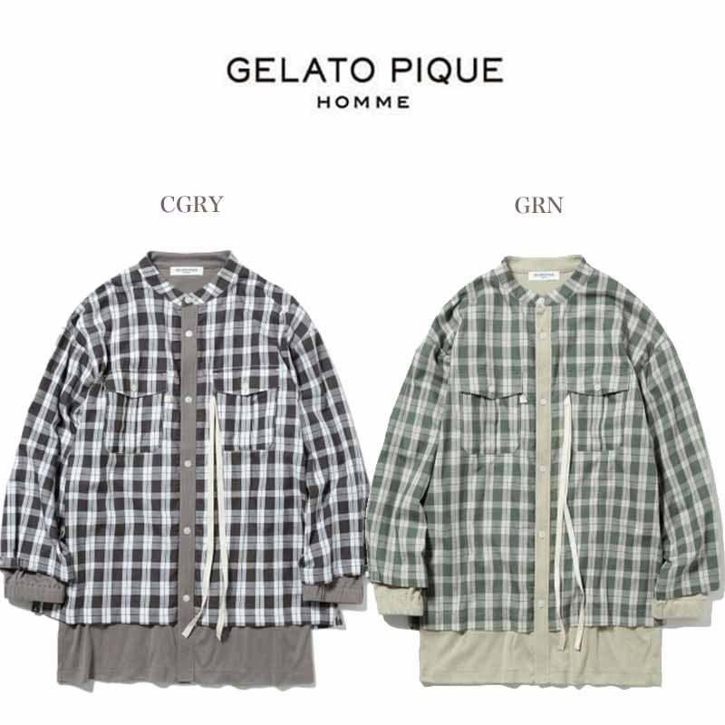Gelato Pique Homme ジェラートピケオム 通販 メンズ チェックドッキングシャツ Pmft ジェラピケ メンズ ルームウェアー Pmft セレクトショップムー 通販 Yahoo ショッピング