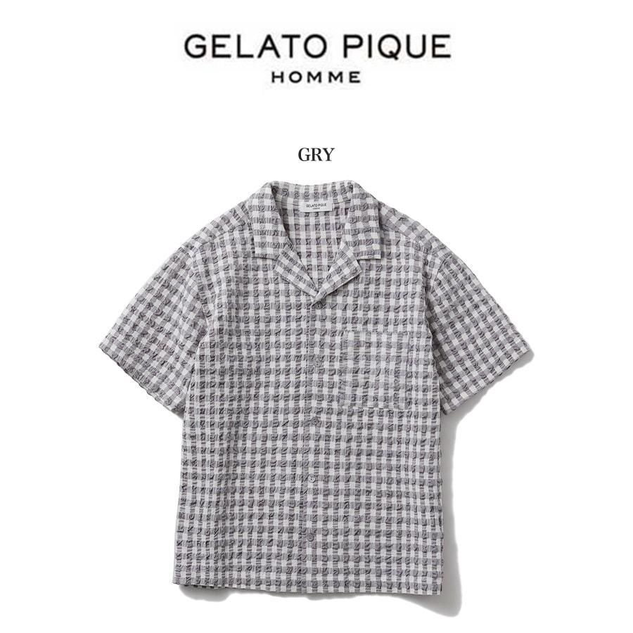 SALE40%OFF GELATO PIQUE HOMME ジェラートピケオム 通販 メンズ (HOMME)ギンガムチェックシャツ pmft222982 ジェラピケ トップス｜selectshopmu