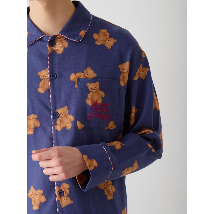 gelato pique（ジェラートピケ） オム HOLIDAY ベア柄ネルシャツ