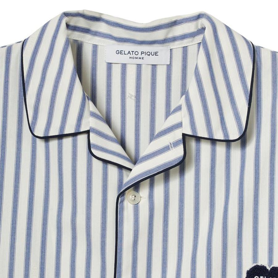 gelato pique（ジェラートピケ） オム ブロードストライプシャツ