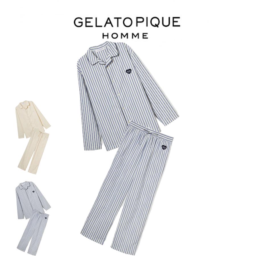 gelato pique（ジェラートピケ） オム ブロードストライプシャツ