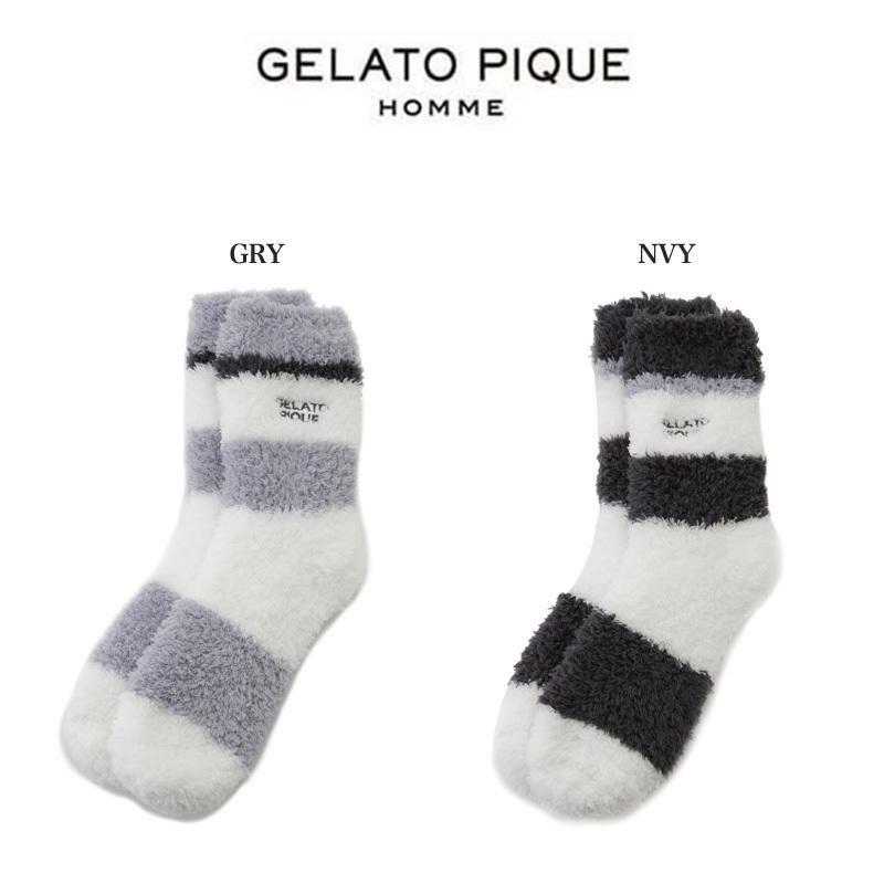 Gelato Pique Homme ジェラートピケオム 通販 メンズ ジェラート トリムボーダーロングソックス Pmgs モコモコ靴下 21春新作 部屋着 お家時間 Pmgs セレクトショップムー 通販 Yahoo ショッピング