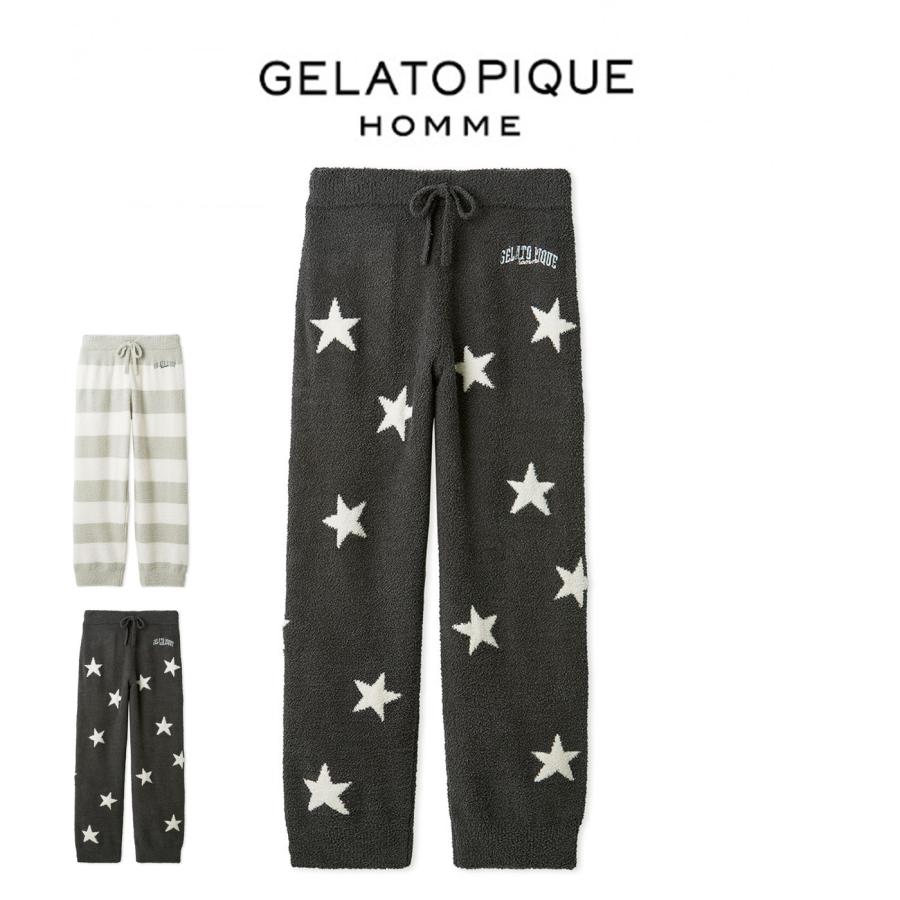 ジェラートピケ ベア柄ロングパンツ ベビモコ gelato pique（ジェラートピケ） オム べビモコグッドモーニングベア