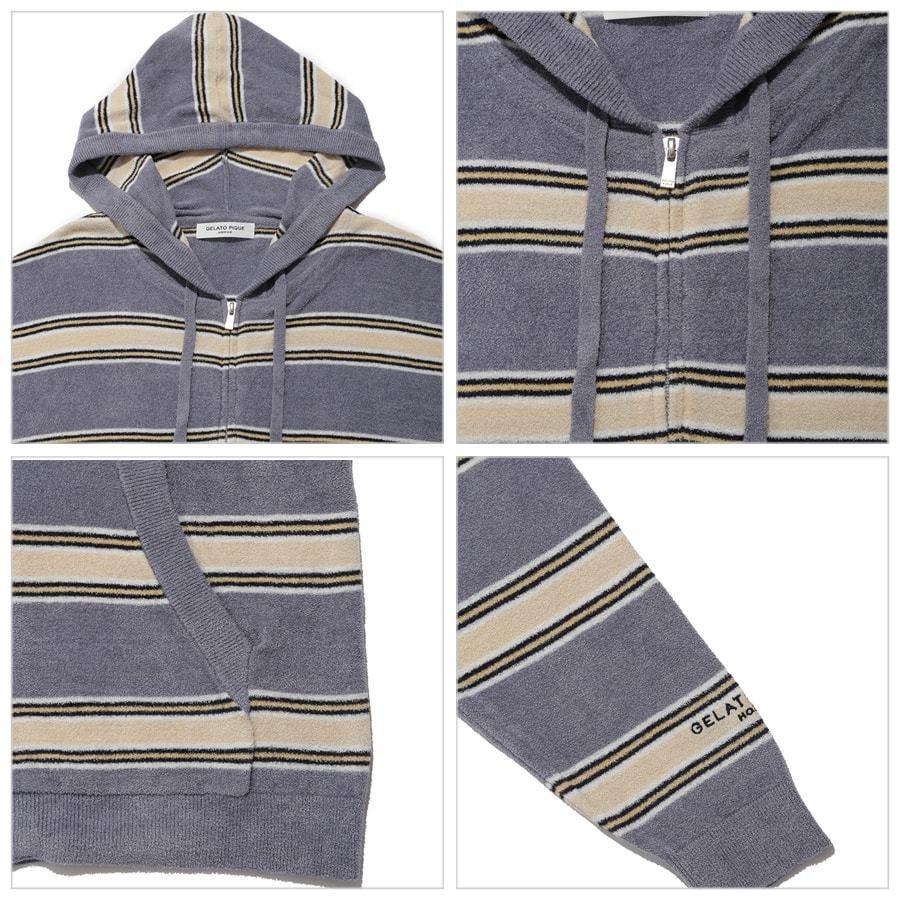 Gelato Pique Homme ジェラートピケオム 通販 メンズ Homme スムーズィーライトボーダーパーカー Pmnt ジェラピケ セレクトショップムー 通販 Paypayモール