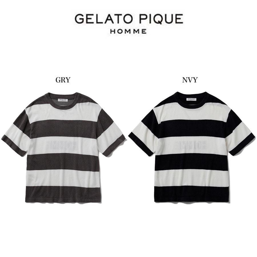 Gelato Pique Homme ジェラートピケオム 通販 スムーズィーライト2ボーダープルオーバー 22春夏 ジェラピケ 値引き メンズ Pmnt 22ss