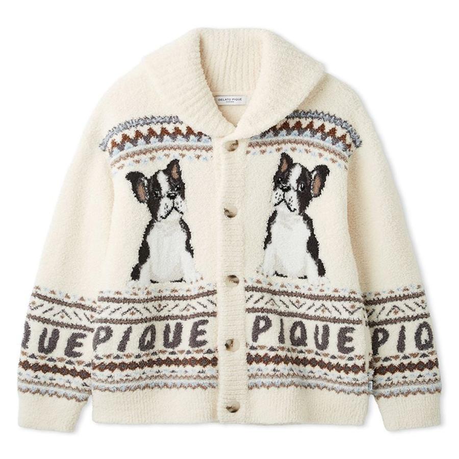 【専用】GELATO PIQUE 　カウチン　ユニセックス　新品 gelato pique（ジェラートピケ） オム パウダーノルディック DOG