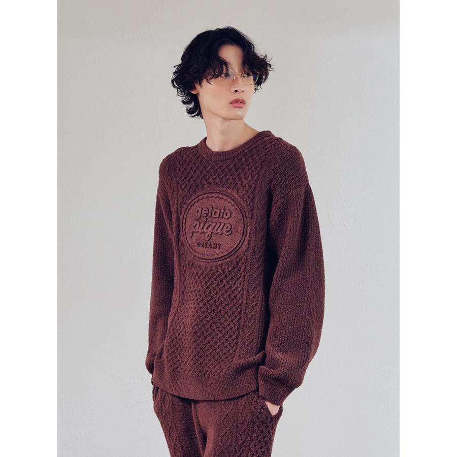 gelato pique（ジェラートピケ） オム Valentine アランプルオーバー
